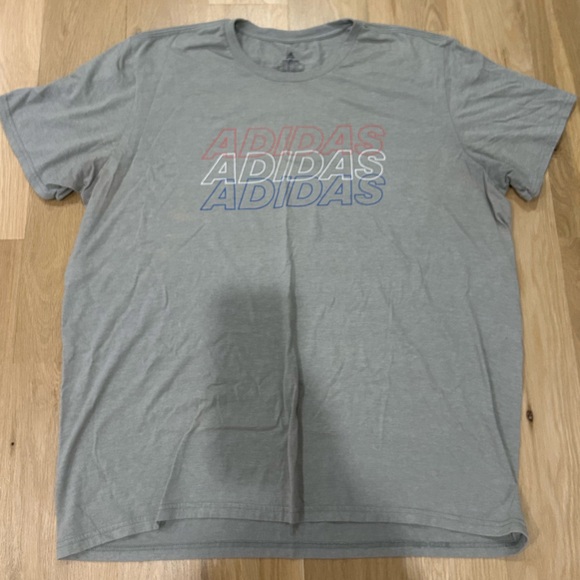 adidas Other - Adidas Gray Blue Red White Short Sleeve Tee Shirt Size XXL